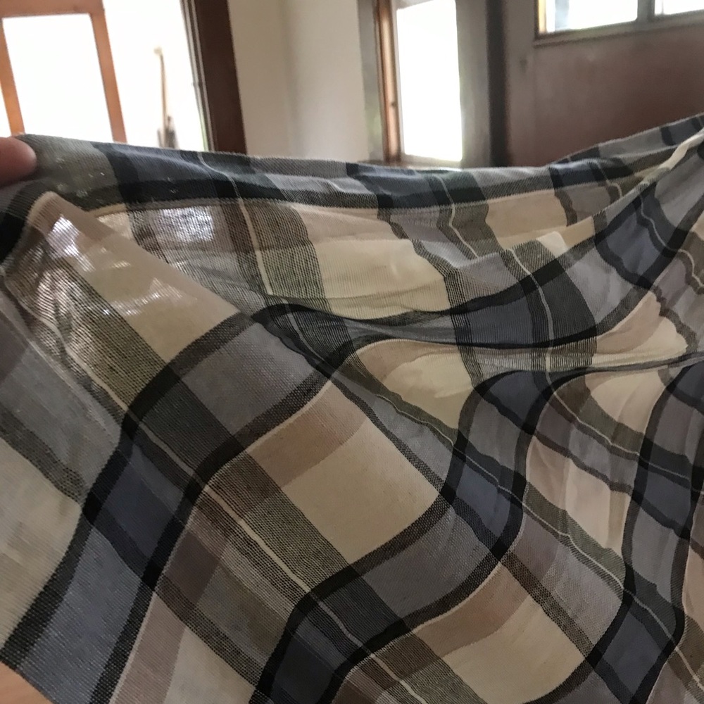 plaid cotton curtains nwot - Picture 3 of 8